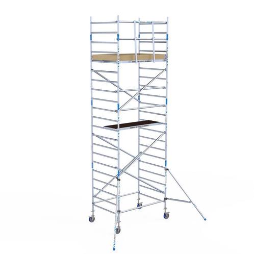 ALX rolsteiger 135 x 7,2m WH met voorloopleuning, Doe-het-zelf en Verbouw, Steigers, Rolsteiger of Kamersteiger, Nieuw, 5 meter of hoger