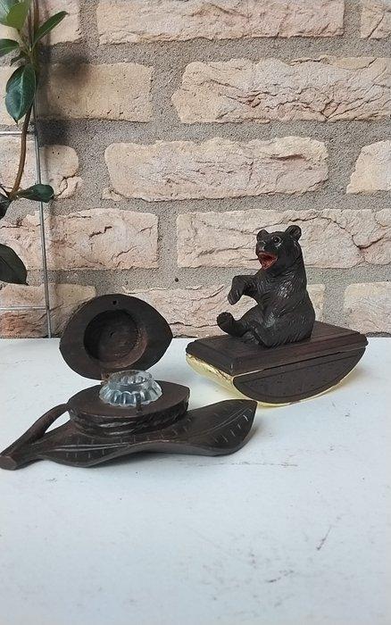 Schrijfhelling (2) - Hout - Schwarzwälder schrijfset, Antiek en Kunst, Curiosa en Brocante