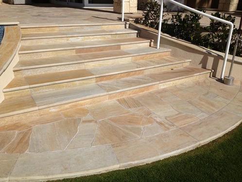 Brasil Yellow flagstone / Florida Yellow flagstones, Tuin en Terras, Tegels en Klinkers, Terrastegels, Nieuw, Natuursteen