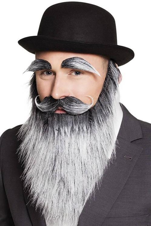 Abraham Baard, Snor en Wenkbrauwen set, Kleding | Heren, Carnavalskleding en Feestkleding, Nieuw, Ophalen of Verzenden