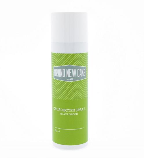 BrandNewCake Cacaoboter spray Velvet Groen 250ml, Hobby en Vrije tijd, Taarten en Cupcakes maken, Nieuw, Verzenden