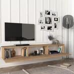 [en.casa] Tv-meubel Vihti zwevend 180x31x29,5 cm eiken, Huis en Inrichting, Kasten | Televisiemeubels, Verzenden, Nieuw