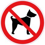 5 Stickers van 20 cm Verboden voor Honden stickers, Verzenden, Nieuw