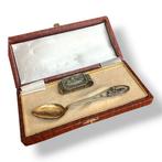Bestekset - Zilver - Lepel en servetring, Antiek en Kunst