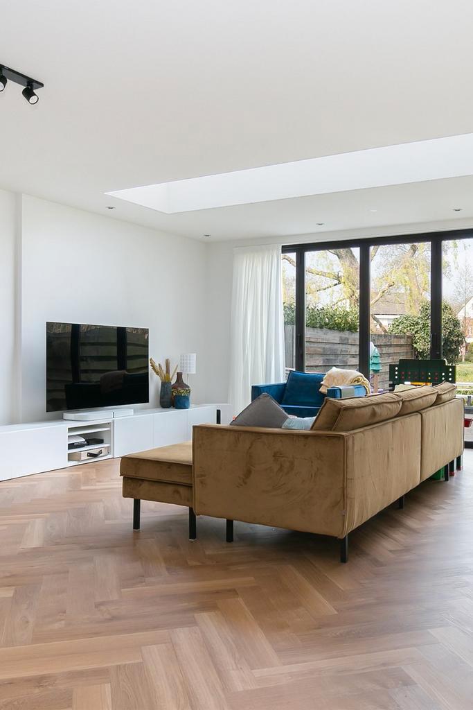 Plak pvc Visgraat naturel eiken |  mFLOR Parva Broad Leaf, Huis en Inrichting, Stoffering | Vloerbedekking, Ophalen