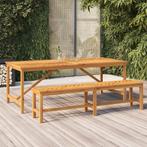 vidaXL Tuintafel 200x90x74 cm massief acaciahout, Tuin en Terras, Tuintafels, Verzenden, Nieuw, Hout