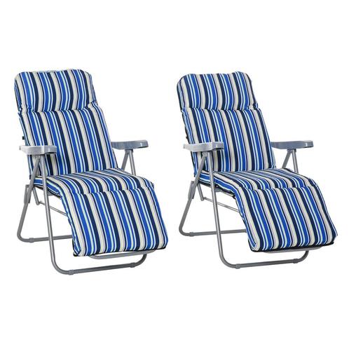TRUUSK Ligstoel 2-delige Set Zonneligstoel Met Kussen Inklap, Tuin en Terras, Overige Tuin en Terras, Nieuw, Verzenden