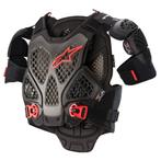 Alpinestars A-6 Zwart Antraciet Rood Borstbeschermer, Verzenden, Nieuw