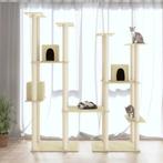 vidaXL Kattenmeubel met sisal krabpalen 174 cm crèmekleurig, Verzenden, Nieuw