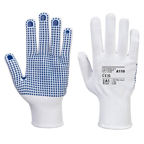 GGM Gastro | (10 paar) PVC Nub Handschoen - Wit/Blauw - |, Kleding | Heren, Schoenen, Blauw, Nieuw, Werkschoenen, Verzenden