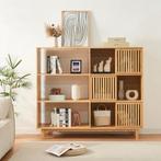 Boekenkast Ypäjä schap 127,5x147x39 cm bamboe naturel [en.ca, Huis en Inrichting, Kasten | Boekenkasten, Verzenden, Nieuw