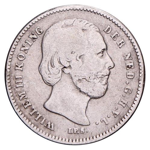 25 Cent 1849 Willem III Fr+, Postzegels en Munten, Munten | Nederland, Verzenden