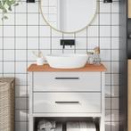 vidaXL Wastafelblad 80x40x2,5 cm massief beukenhout, Huis en Inrichting, Keuken | Keukenelementen, Verzenden, Nieuw, Bruin