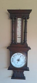 Aneroid barometer - Eikenhout/Glas/Koper., Antiek en Kunst