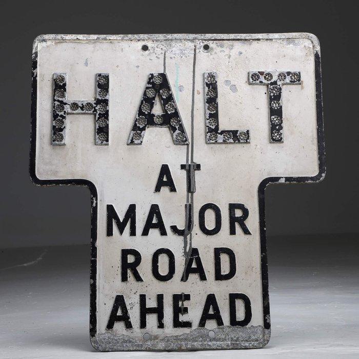 Royal Label Factory - Pre-Warboys Halt verkeersbord -, Antiek en Kunst, Curiosa en Brocante