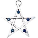 Open Pentagram hanger, Sieraden, Tassen en Uiterlijk, Kettinghangers, Nieuw, Met strass, Overige materialen, Ophalen of Verzenden