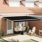 vidaXL Luifel handmatig uitschuifbaar 450x350 cm zwart, Verzenden, Nieuw