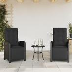 vidaXL Tuinstoelen 2 st verstelbaar met voetensteun poly, Tuin en Terras, Tuinstoelen, Verzenden, Nieuw, Rotan