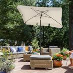 2dekans | SONGMICS Rechthoekige Balkonparasol 200 x 125 cm,, Ophalen of Verzenden, Zo goed als nieuw