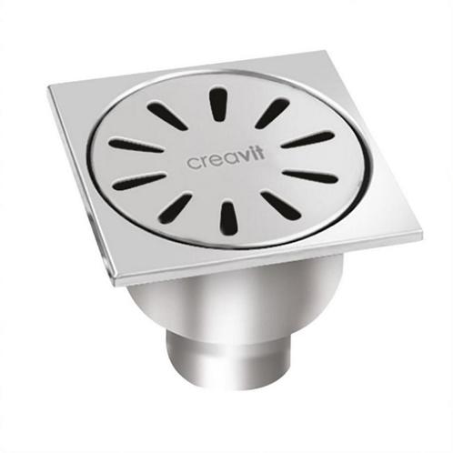 Doucheput Creavit RVS 150x150mm Onderuitlaat, Doe-het-zelf en Verbouw, Sanitair, Ophalen of Verzenden