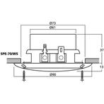 Weerbestendig inbouw luidspreker met speaker 40 Watt 8 Ohm, Ophalen of Verzenden, Nieuw