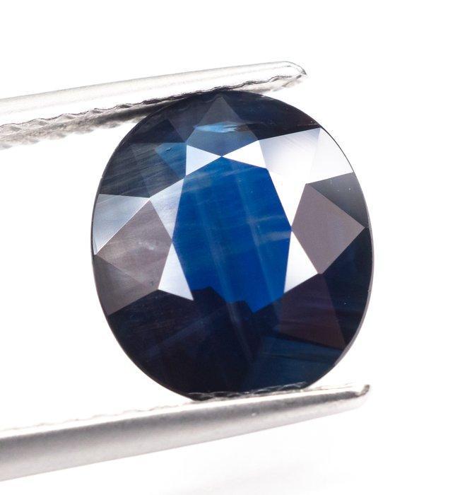 Zonder Minimumprijs Saffier - 3.13 ct - Gem Report Antwerp, Sieraden, Tassen en Uiterlijk, Edelstenen