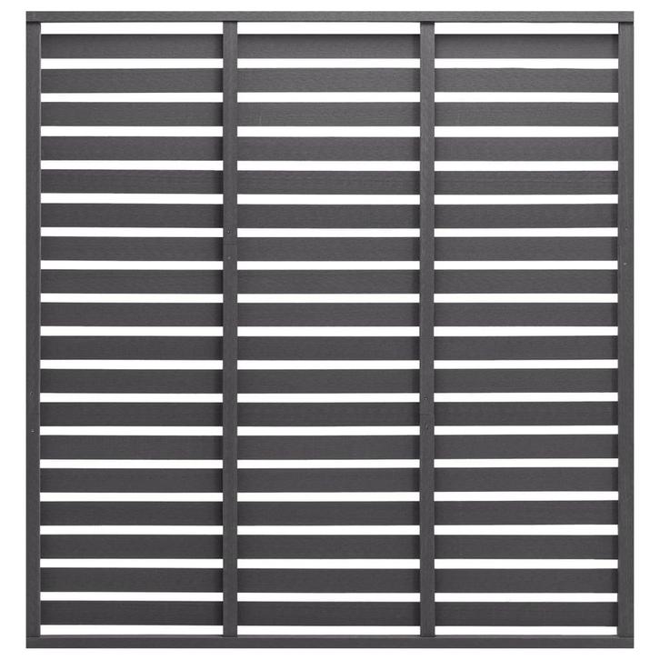 vidaXL Schuttingpaneel 180x180 cm HKC grijs, Tuin en Terras, Schuttingen, Nieuw, Kunststof, Minder dan 1 meter, Verzenden