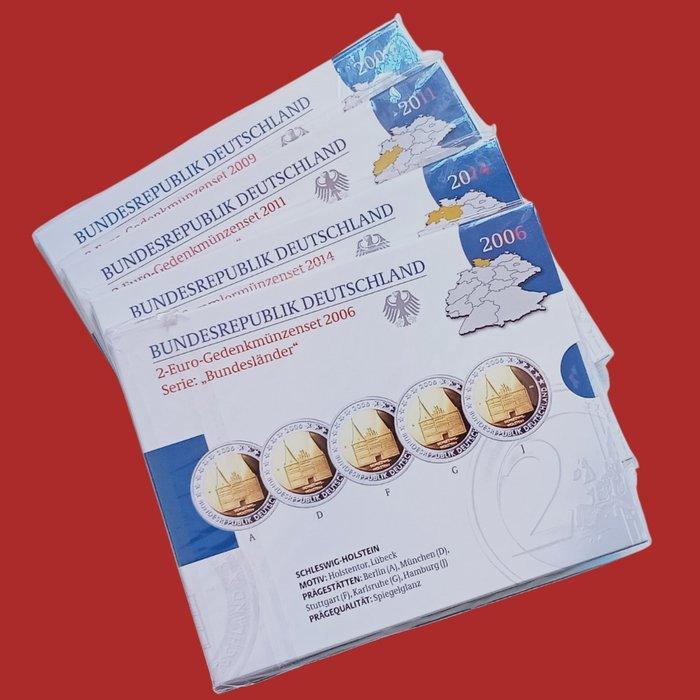 Duitsland. 2 Euro 2006/2021 (8 sets - 40 monete) Proof + BU, Postzegels en Munten, Munten | Europa | Euromunten