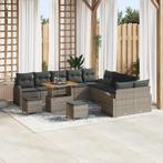 vidaXL 13-delige Tuinbankenset met kussens poly rattan, Verzenden, Nieuw, Rotan