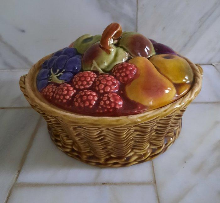 Sarreguemines Barbotine Fruit - Dessertservies (12) -, Antiek en Kunst, Kunst | Designobjecten