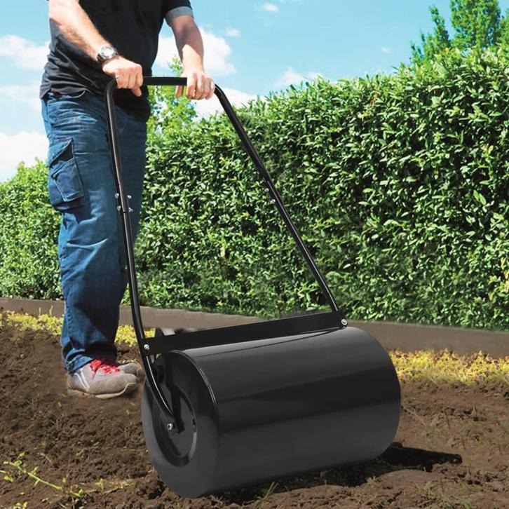 vidaXL Gazonroller 50 L 63 cm zwart, Tuin en Terras, Hand-tuingereedschap, Nieuw, Verzenden