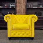 Chesterfield Brighton fauteuil - Geel, Huis en Inrichting, Fauteuils, Nieuw, Leer