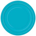 Turquoise Borden Rond 17,5cm 8st, Verzenden, Nieuw