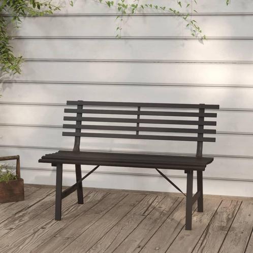 vidaXL Tuinbank 110 cm staal zwart, Tuin en Terras, Tuinbanken, Nieuw, Metaal, Verzenden