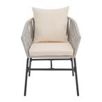 2 Tuinstoelen met touwgaas - Lichtgrijs, Tuin en Terras, Tuinstoelen, Verzenden, Nieuw