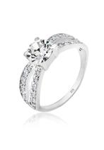Elli damesring 925 zilver 1 kristal 58 Zilver 32020159, Sieraden, Tassen en Uiterlijk, Ringen, Verzenden, Nieuw