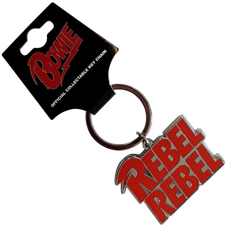 David Bowie Rebel Rebel Red - Sleutelhanger off. merchandise, Verzamelen, Muziek, Artiesten en Beroemdheden, Gebruiksvoorwerp