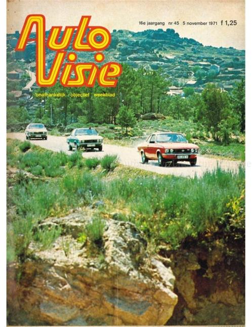 1971 AUTOVISIE MAGAZINE 45 NEDERLANDS, Boeken, Auto's | Folders en Tijdschriften