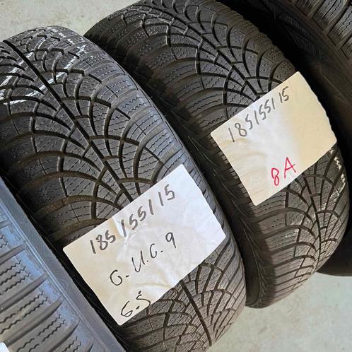 2 x Goodyear UltraGrip 9 185-55-15 Winterbanden 6,5mm, Auto-onderdelen, Banden en Velgen, 15 inch, Winterbanden, 185 mm, Personenwagen