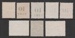 Suriname 1896/1900 - Hulpuitgifte - NVPH 29/33 + 34/36, Gestempeld