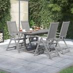 vidaXL 5-delige Eethoek massief acaciahout, Verzenden, Nieuw, Hardhout, 4 zitplaatsen