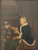 Gerard Ter Borch (1617-1681), After - De spinster, Antiek en Kunst