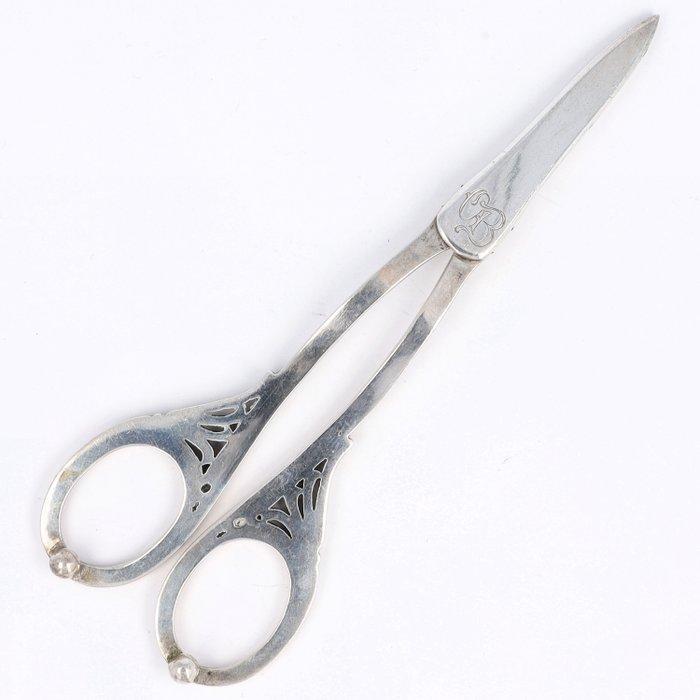 Jugendstil, Gerritsen & van Kempen - Druivenschaar - .833, Antiek en Kunst, Antiek | Goud en Zilver