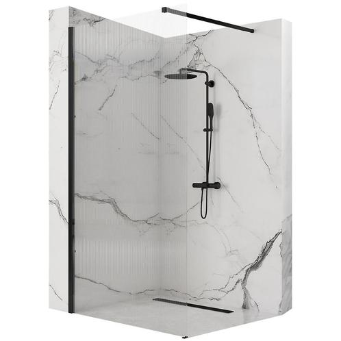 REA Douchewand - Canalé Glas - Mat Zwart - 90x200 cm - Ve.., Doe-het-zelf en Verbouw, Sanitair, Nieuw, Ophalen of Verzenden