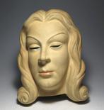 sculptuur, Art Deco wall mask - 27 cm - Keramiek - 1930, Antiek en Kunst