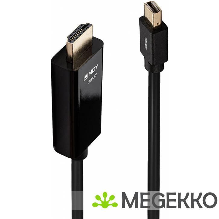 Lindy 36928 Mini Diplayport HDMI Zwart, Computers en Software, Overige Computers en Software, Nieuw, Verzenden