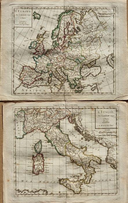 Europa, Italia - Mappa; Charles Francois Delamarche -, Boeken, Atlassen en Landkaarten