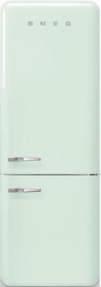 Smeg FAB38RPG5 koelkast pastel groen - rechtsdraaiend, 200 liter of meer, Verzenden, 60 cm of meer, Met aparte vriezer