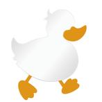 Spiegel BWS Ducky Eendvorm 54.5 x 50.5 Cm Geel, Ophalen of Verzenden, Nieuw, Bad
