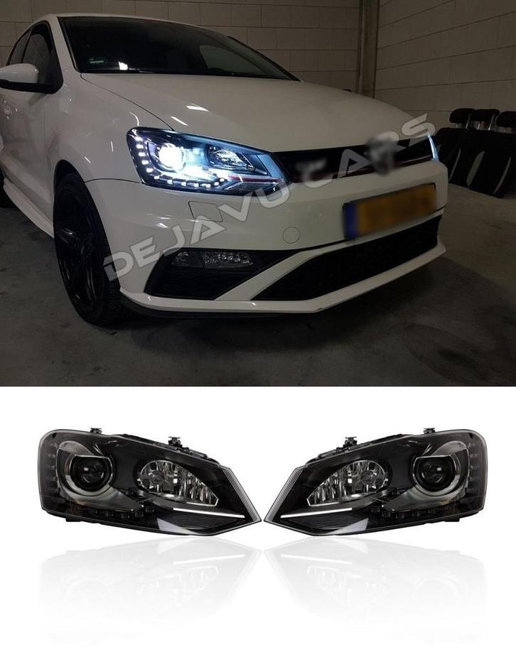 Bi Xenon Look LED Koplampen voor Volkswagen Polo 6R / 6C, Auto diversen, Tuning en Styling, Ophalen of Verzenden